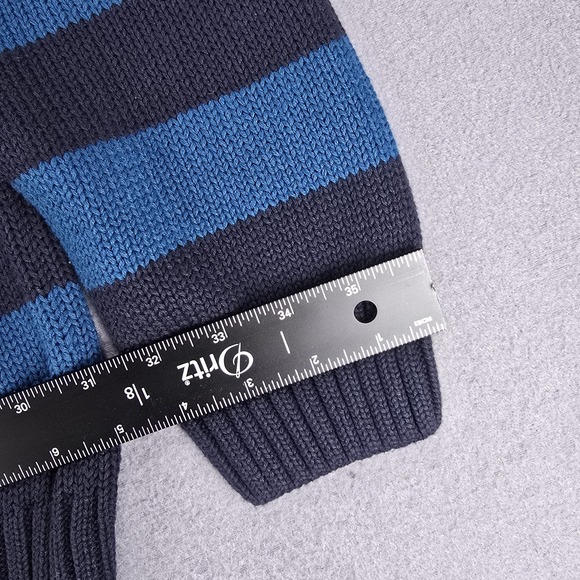 NEW Chaps 1/4 Zip Polo Sweater Men's‎ size XL Color Block Striped prep Academia - Picture 13 of 13